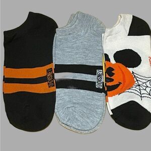 Disney Mickey Mouse Halloween Themed Socks Womens 3 Pair NEW